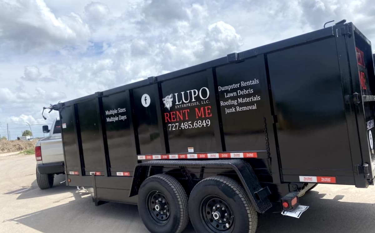 Lupo Dumpster Rental truck in Wesley Chapel, FL