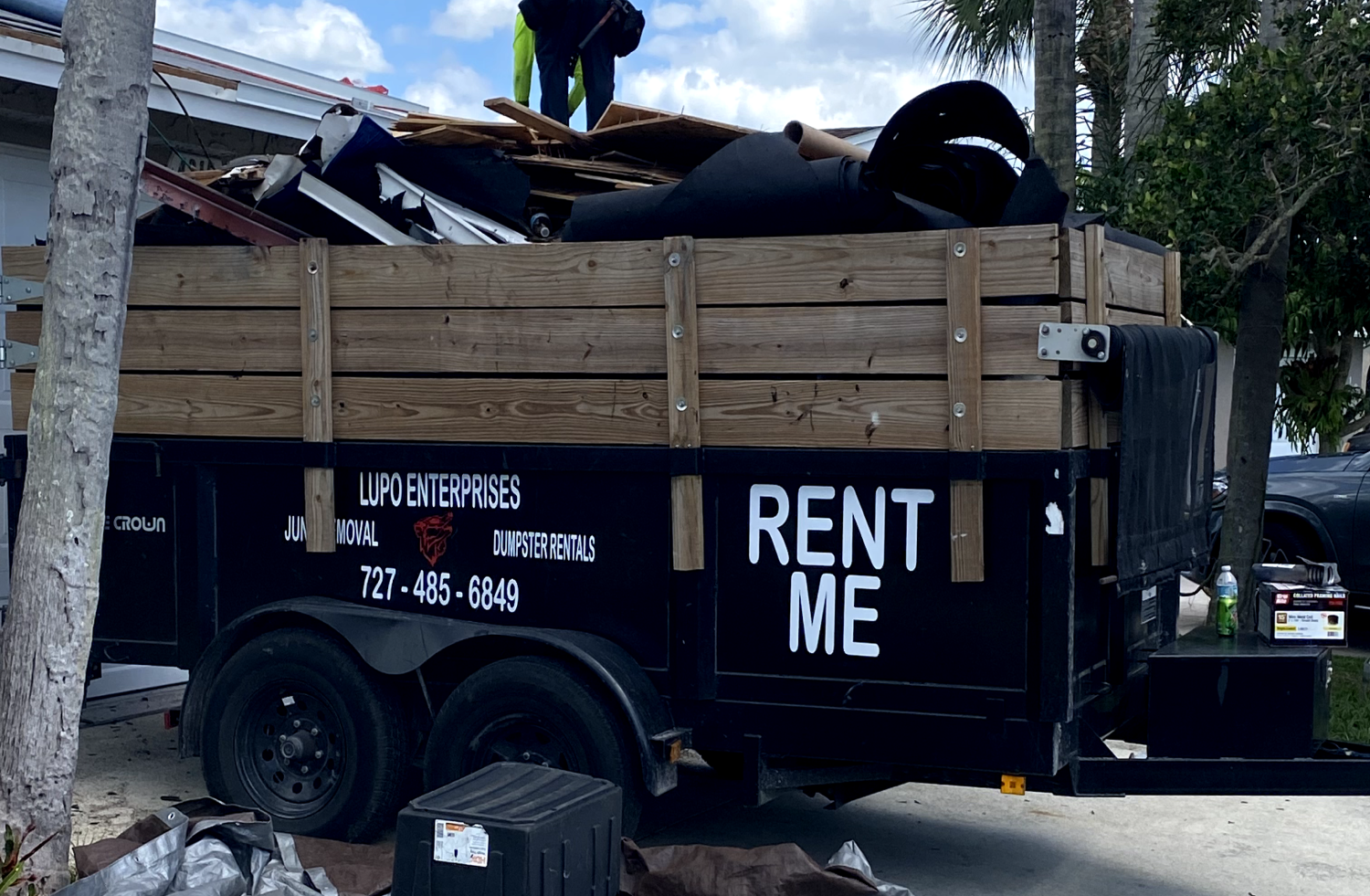 10 Yard Dumpster Trailer Rental